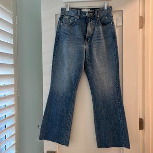 SLVRLAKE Frankie High Waist Raw Hem Flare Jeans - Better Days - Size 27 - NWT!